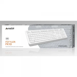 A4 Tech Fk10 Q Usb Fsytyler Beyaz Tr Fn-Mmedya Klavye