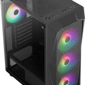 Aerocool AE-FLC-600W 4x120mm FRGB USB 3.0 Micro ATX-Mini ITX Siyah Kasa