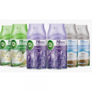 Airwick 250ml 6lı (Lavanta-Bahar Çiçekleri-Temizliğin Esinti) Oda Kokusu Sprey(Makina Yedek Spreyi)