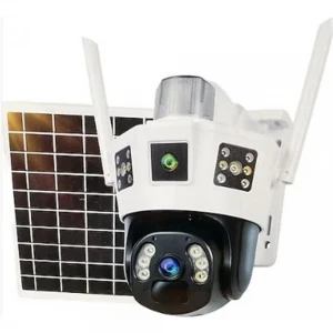 Apronx APX-WSP143 6mp 3.6mm 4G Solar Çift Kamera 20 LED Wifi Ptz Kamera