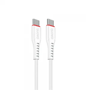 Asonic AS-X706 1mt 60W Type-C to Type-C Hızlı Beyaz Data + Sarj Kablosu