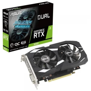 Asus Dual GeForce RTX3050 OC DUAL-RTX3050-O6G NVIDIA 6GB GDDR6 96Bit DX12 Gaming Ekran Kartı