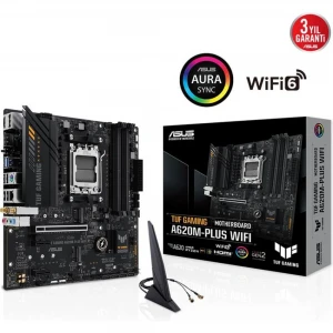 Asus Tuf Gamıng A620M-Plus Wıfı Amd A620 Am5 Ddr5 6400 Aura Rgb 2.5Gbit Lan Matx Anakart