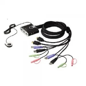 Aten CS692 2 Port USB 2.0 HDMI KVMP 2-Port USB HDMI-Audio Cable KVM Switch with Remote Port Selector