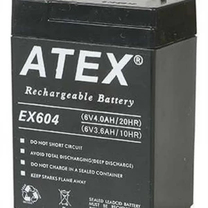 Atex AX-604 6V 4AH Bakımsız Kuru Akü