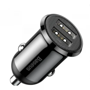 Baseus CCALLP-01 Grain Pro 2xUSB 4.8A Araç Şarj Cihazı-Siyah