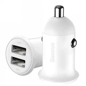 BASEUS CCALLP-02 Grain Pro Araç İçi Şarj Cihazı Beyaz