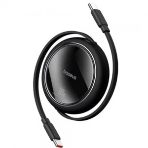 Baseus Free2 Draw Mini Siyah P10364500111-00 1Mt 100w PD Makaralı Type-C to Type-C Şarj Kablosu