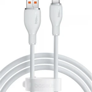 Baseus P10355703221-00 Pudding Hızlı Şarj Özellikli USB Type-C 100W Kablo 1.2M Beyaz
