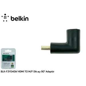 Belkin BLK-F3Y040BF Hdmı To m-f Dik açı 90" Adaptör Kablo