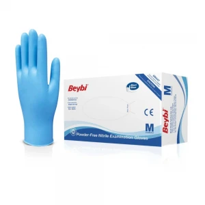 Beybi Pudrasız Nitril Mavi (M) Medium Beden Muayene Eldiven 100lü Paket