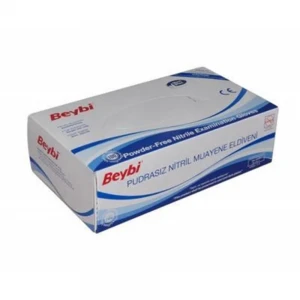 Beybi Pudrasız Nitril Mavi (S) small Beden Muayene Eldiven 100lü Paket