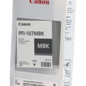 Canon PFI-107MBK Matte Black Mat Siyah Plotter Kartuş IPF770-775