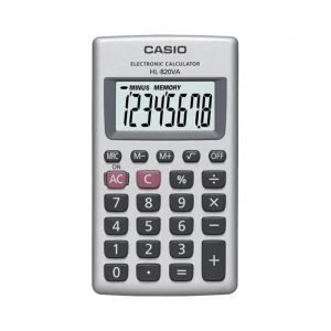 Casio HL-820VA-W 8 Hane Beyaz Cep Tipi Hesap Makinesi