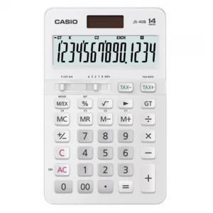 Casio JS-40B-WE Beyaz Profesyonel 14 Hane Masa Üstü Hesap Makinesi