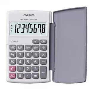 Casio LC-401LV-WE 8 Hane Beyaz Cep Tipi Hesap Makinesi