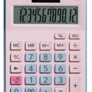 Casio MX-12B-PKLB Açık Pembe+Açık Mavi 12 Hane Masa Üstü Hesap Makinesi