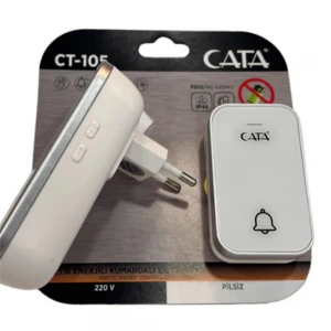 Cata Ct-105 Pilsiz 220v Enerjili Kumandalı Zil (Karışık Renk)