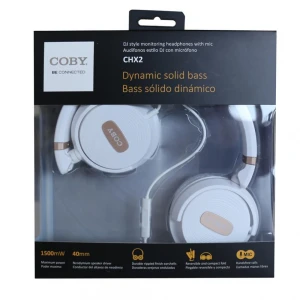 Coby Dynamic Solid Bass Mikrofonlu Kulaklık Beyaz (Stereo Jack)
