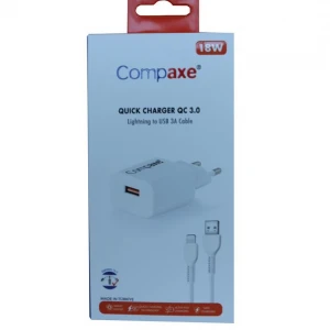 ComPaxe CTA-150IU 5V 3a 18W Ev Şarj Kafa + Lightning Şarj Kablosu