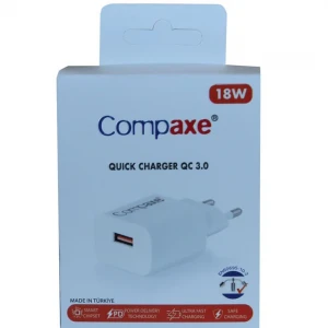 Compaxe CTA-150QC QC 3.0 18W Usb Ev Şarj Kafa 