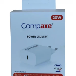 Compaxe CTA-200C PD USB-C 3.0 20W Ev Şarj Kafa