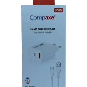Compaxe CTA-200CA PD+QC 3.0 35W Ev Şarj Kafa 