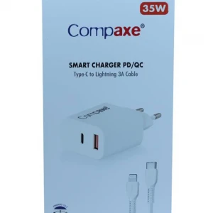 Compaxe CTA-350TI 35W 5V 3A PD-QC+ Type-C To Lightning Şarj Kablosu