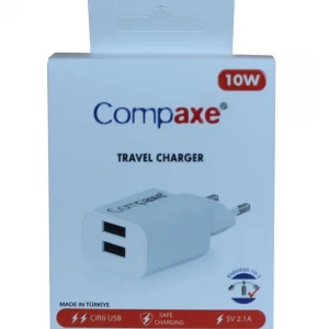 Compaxe CTA-521D 5.2.1a 2USB 10W Usb Ev Şarj Kafa 