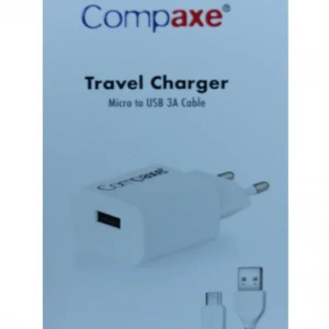 Compaxe CTA-521MU 5v 2.1a 10W 1Mt Usb 3.0 Ev şarj+ Mikro Şarj Kablosu