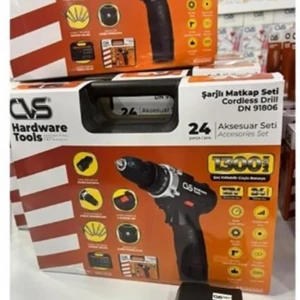 CVS DN 91806 12V Akülü Matkap Seti 24 Parça Aksesuar Seti 1300Mah