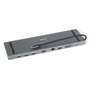 Dark DK-AC-U31X35 USB 3.1 Type C 10 in 1 Etht-HDMI-VGA-TFSD Kart Ok-USB3- Kulaklık Çok HUB