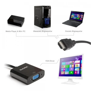 Dark DK-HD-AHDMIXVGA4 HDMI -  VGA Dönüştürücü 