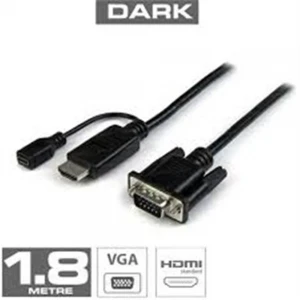 Dark DK HD AHDMIXVGAL180 1.8m HDMI - VGA Güç Destekli Kablo
