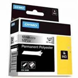 Dymo 18508DMO RhinoPRO SabitPolyester Şerit 9mmx5,5m Şeffaf-Siyah