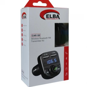 Elba Car X8 2Usb Wireless Bluetooth Fm Transmitter Kit