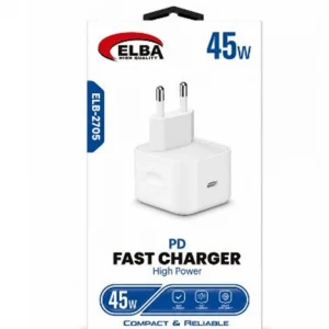 Elba ELB-2705 45W Beyaz Usb-C Ev Şarj Kafa