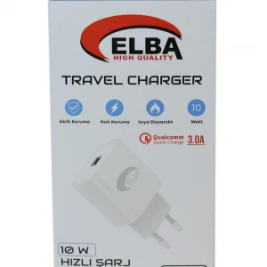 Elba Elb10 10W 3.0A Hızlı Şarj Akıllı Koruma Usb EV Şarj Kafa
