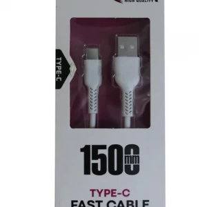 Elba Elb37-T1  Type-c 1,5mt 3A Hızlı Şarj Beyaz Kablo