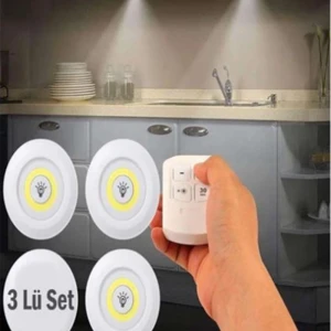 ELİTLED 3LÜ KUMANDALI PİLLİ SPOTLED