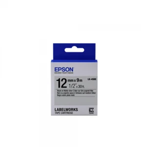 Epson LK-4SBE Gümüş Üzeri Siyah 12mm 9Metre Etiket