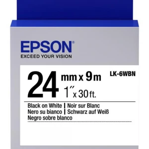 Epson LK-6WBN Standart Beyaz Üzeri Siyah 24mm 9Metre Etiket