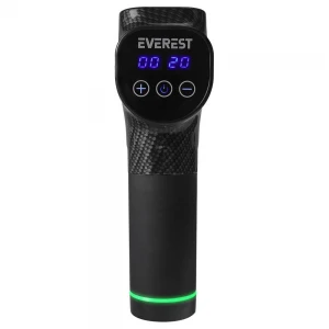 Everest EV-MT51 12V Dijital Karbon Fiber-Siyah 2500 mAh Kablosuz Profesyonel Sporcu Masaj Aleti