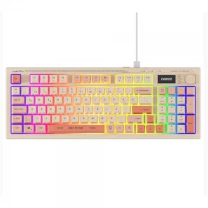 Everest KB-79 SILENT PRO Bej-Pembe-Turuncu SESSİZ RGB Q Membrane Oyuncu Klavyesi