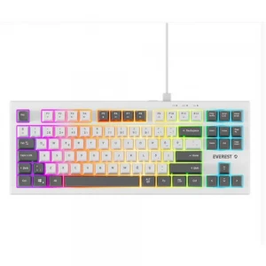 Everest KB-98 SILENT TKL Beyaz-Gri Mavi Rainbow Q Membrane Klavye