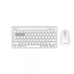 Everest  KM-BT903 Beyaz 3in1 3 BT + 2.4  İnce Q 4 Cihaz Bağlantılı Kablosuz Klavye + Mouse Set