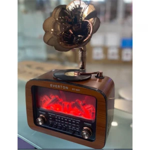 Everton Rt-651  -Usb-Tf-Am-Fm-Sw-Blue-Connect-Tws-Usb Şarj Nostaljik Radyo Alev Işıklı