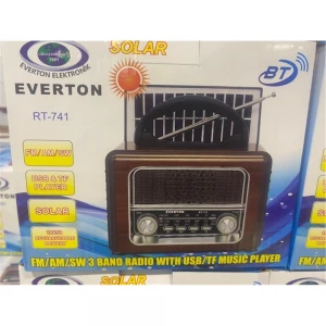 Everton Rt-741 Bluetooth -Fm-Am-Sw-Usb-Tf Card-Aux Nostaljik Radyo (Alev ışık Görselli )