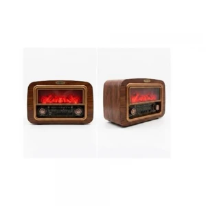 Everton Rt-742 Şömine Göstergeli  Bluetooth Fm-Usb-Tf-Aux  Şarjlı Nostaljik Radyo