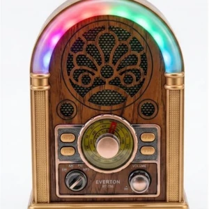 Everton RT-752 Şarjlı, Led Işıklı  Nostaljik Radyo( Bluetooth-USB-SD-FM)